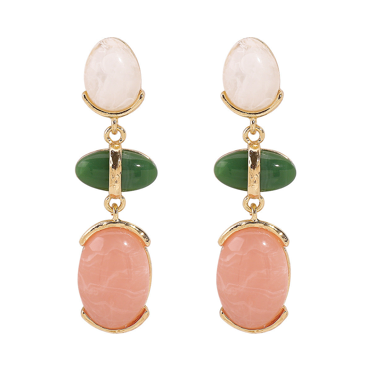 Oval Resin Drop Earring