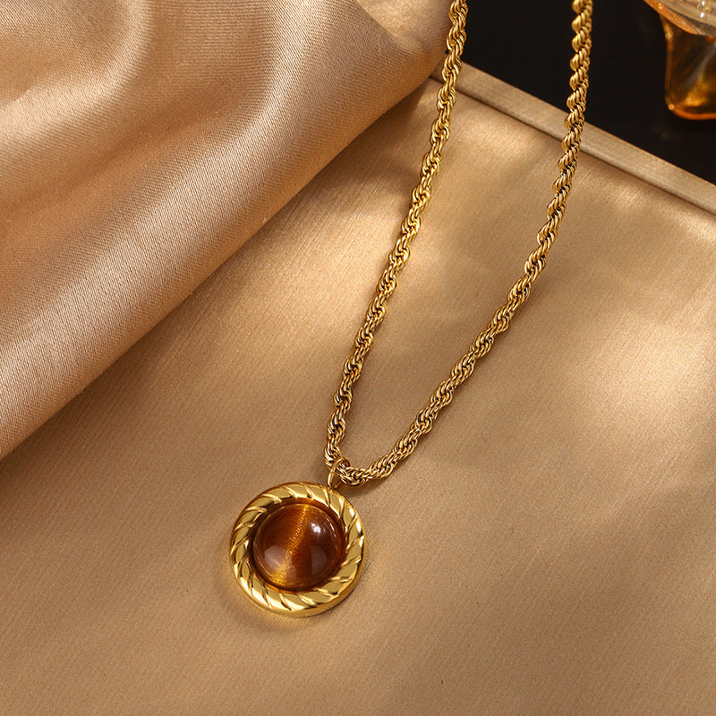 Vintage Classic Style Pendant Chain- Round