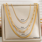 Layered Gold Chain- Pattern 3