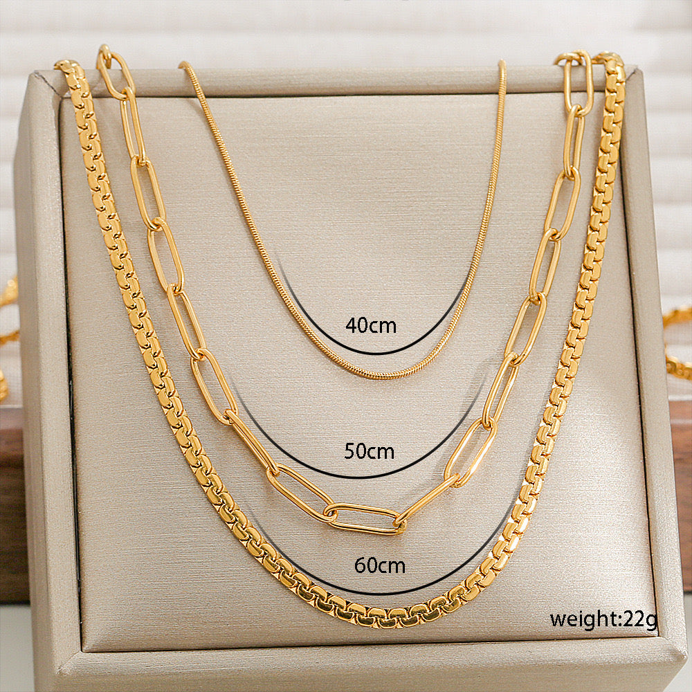 Layered Gold Chain- Pattern 3