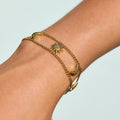 Gold Plated Sun And Moon Bracelet