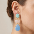Gradient Resin Drop Earring- Blue