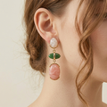 Oval Resin Drop Earring