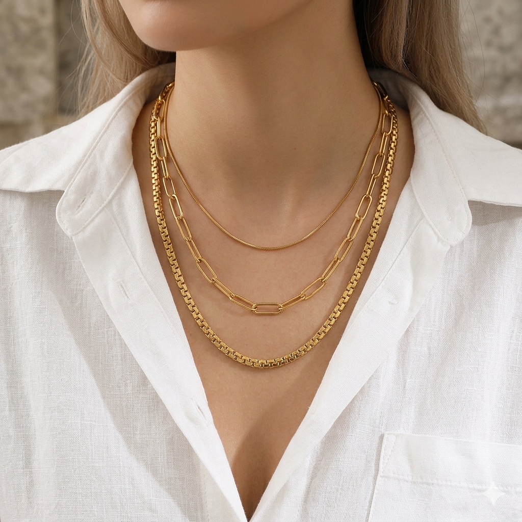 Layered Gold Chain- Pattern 3