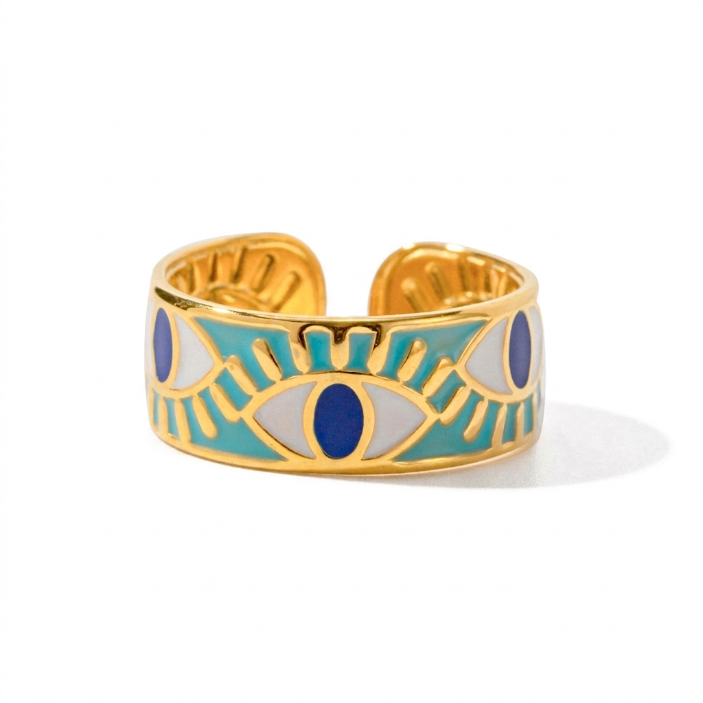 Evil Eye Multicoloured Ring