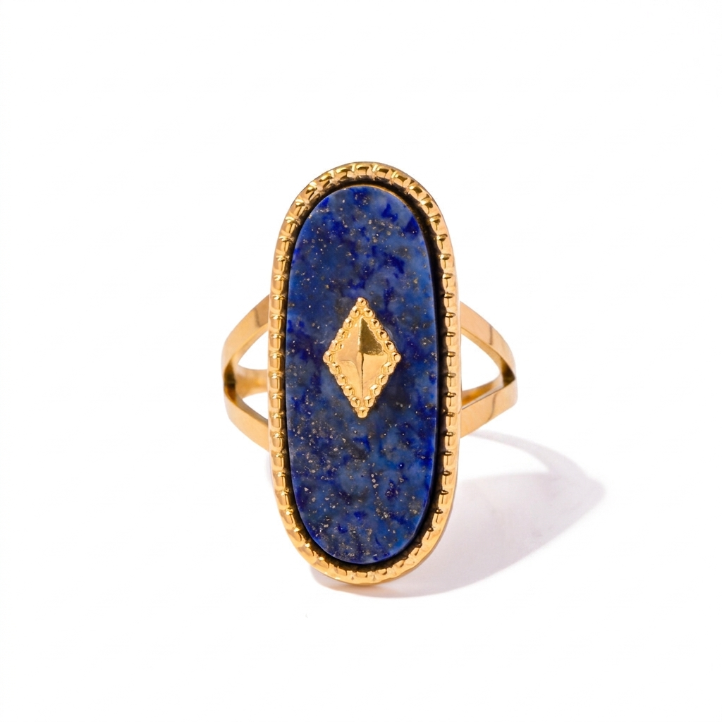 Blue Stone Studded Ring