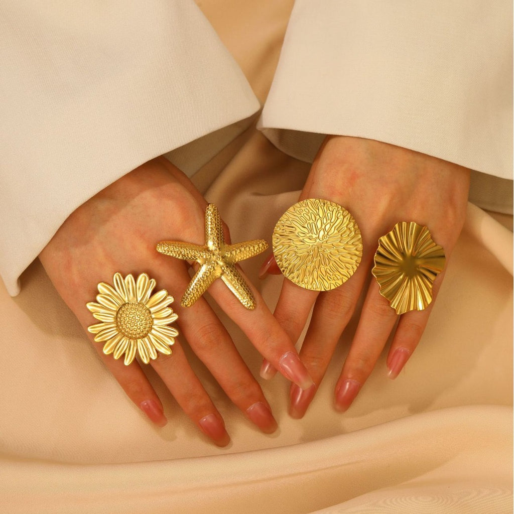 Statement Finger Ring- Round