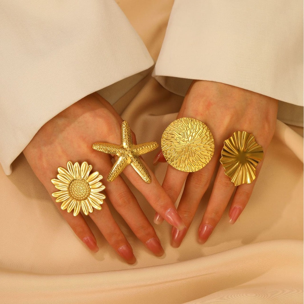 Statement Finger Ring- Round