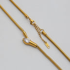 Water Drop Thin Chain Necklace Double Layered