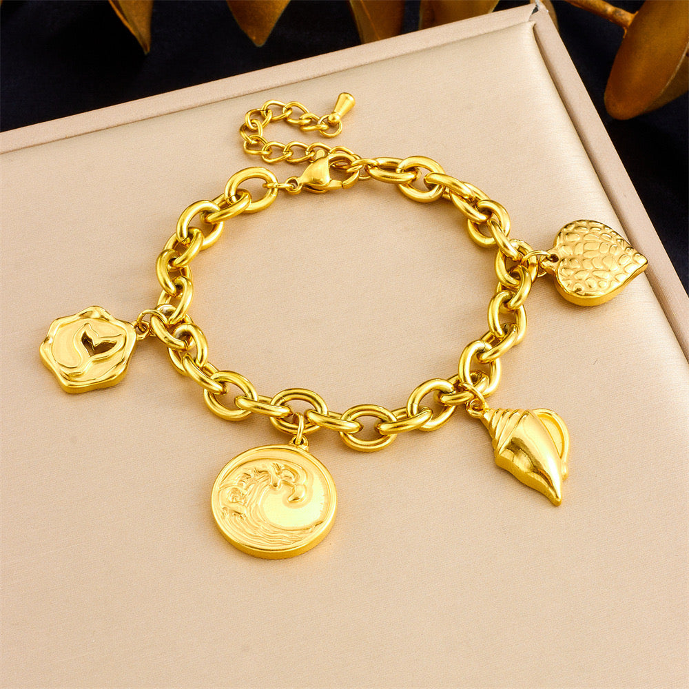 Gold-Plated Charm Bracelet