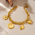 Gold-Plated Charm Bracelet