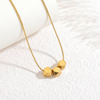 Gold Plated Geometric Round Necklace- Pattern 3
