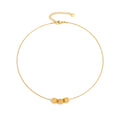 Gold Plated Geometric Round Necklace- Pattern 4