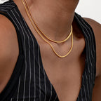 Double Layered Blade Snake Chain