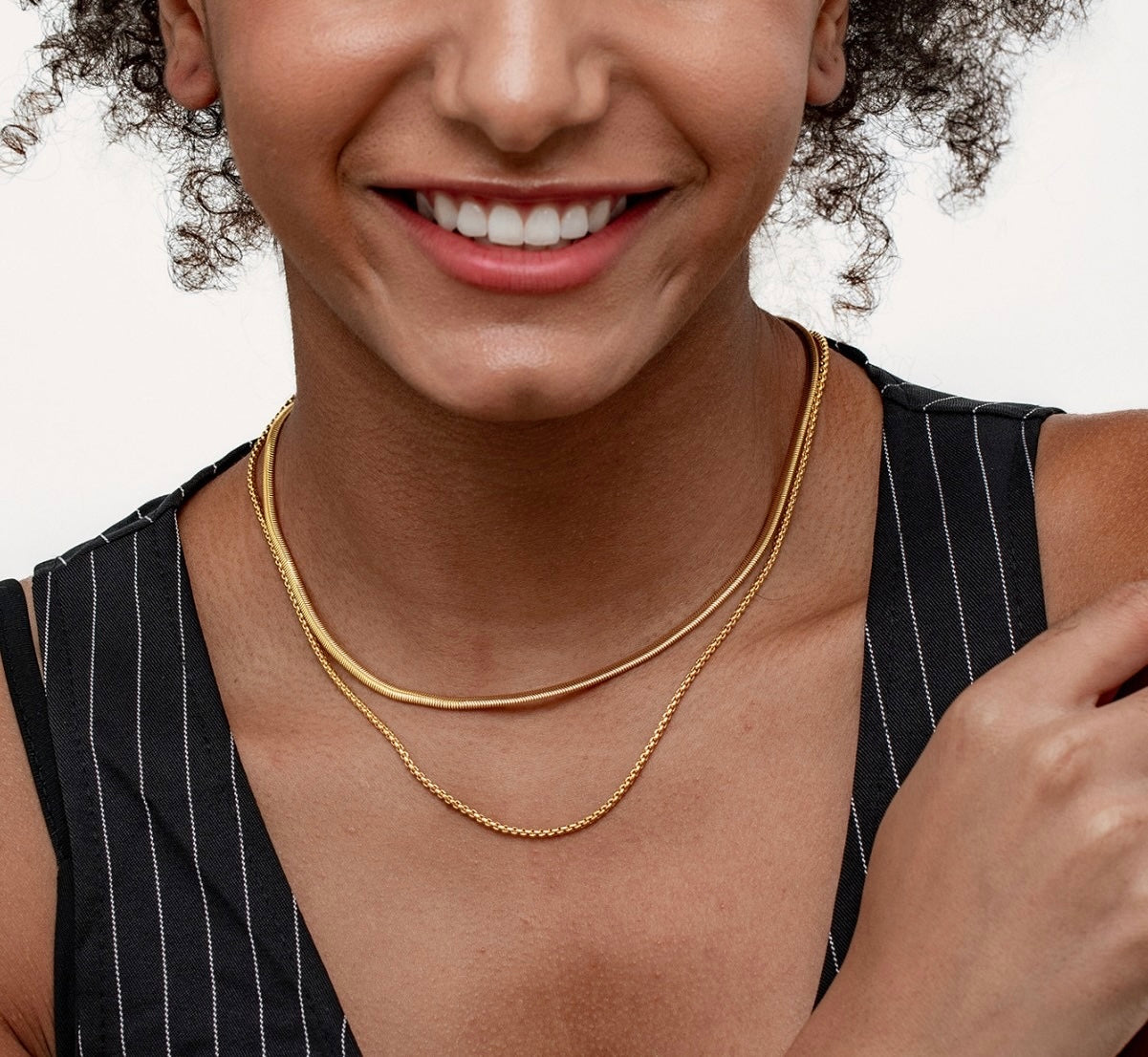 Double Layered Blade Snake Chain