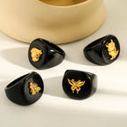 Gold Bee Acrylic Ring