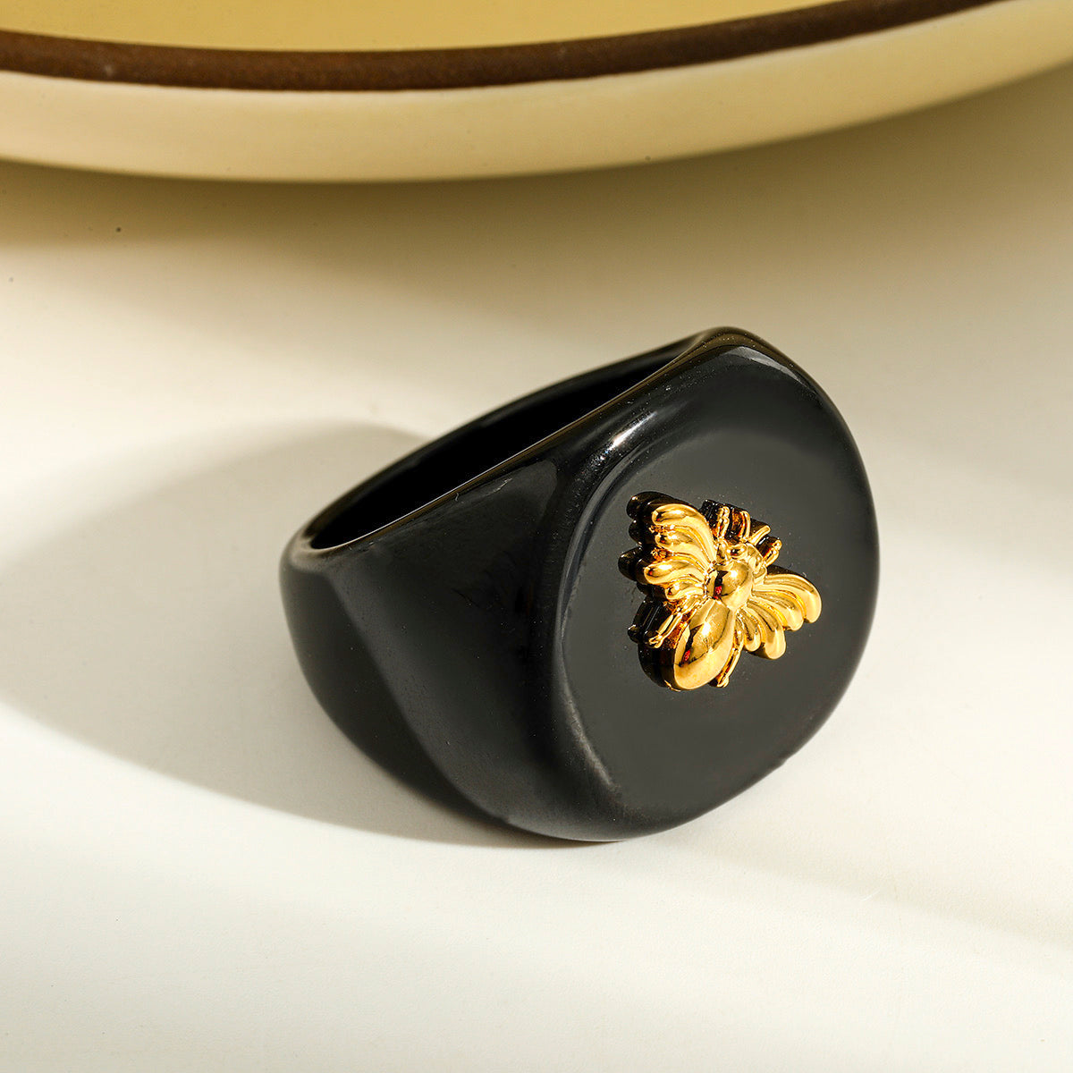 Gold Bee Acrylic Ring