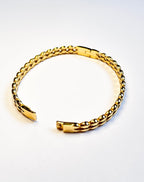 Titanium Steel Flap-Open Gold Bracelet- Pattern 1