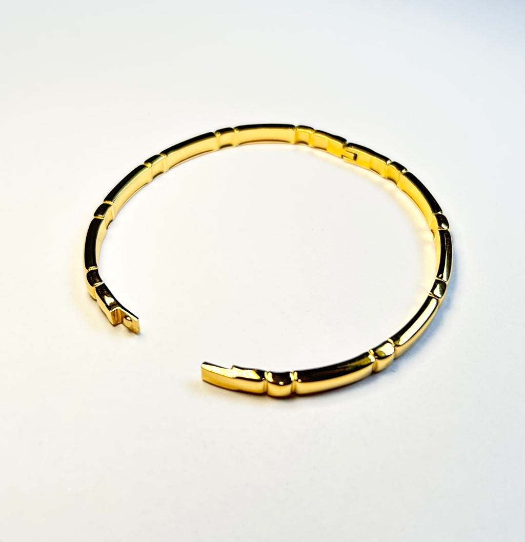 Titanium Steel Flap-Open Gold Bracelet- Pattern 2