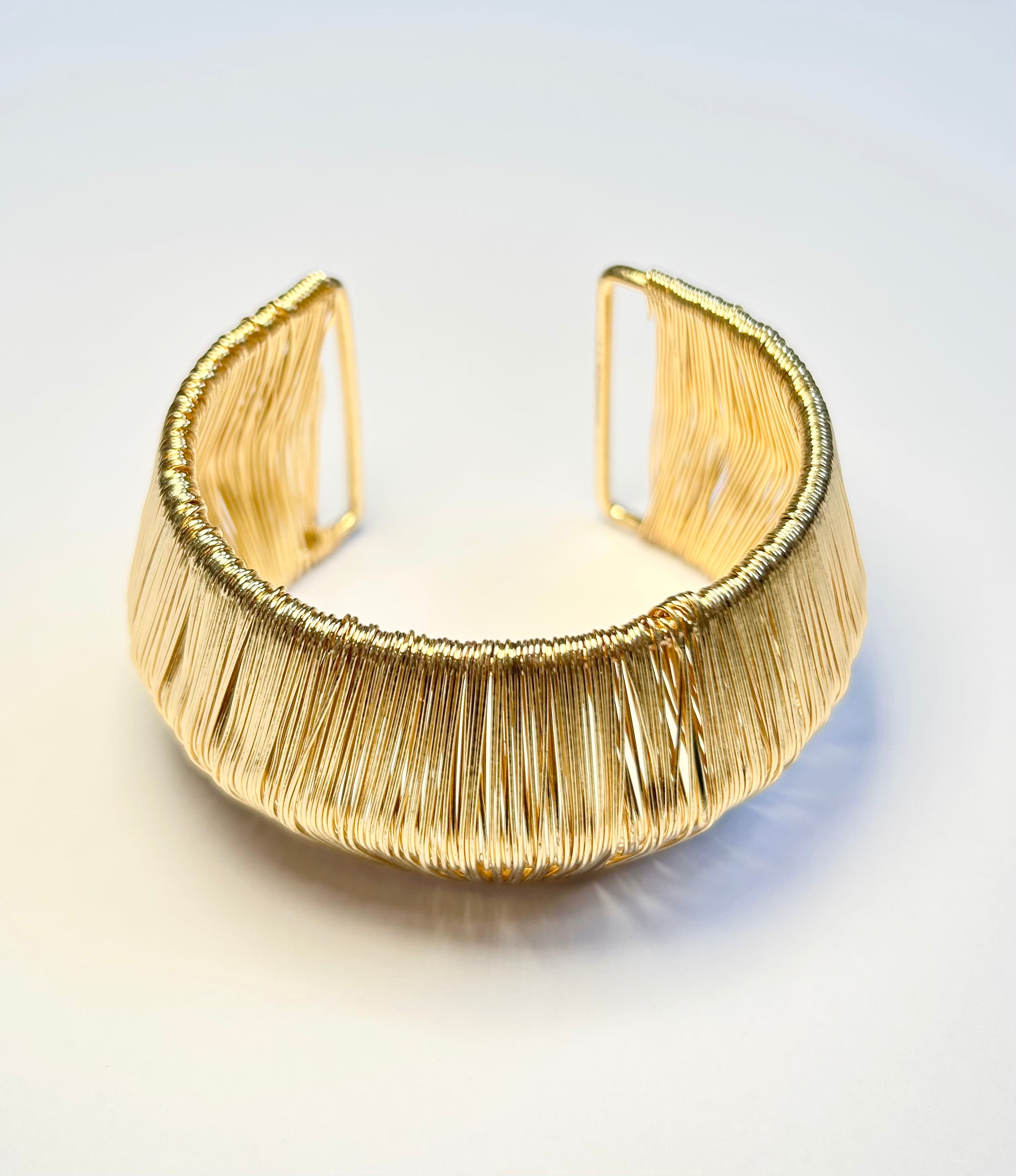 Geometric Cuff Bangle- Gold
