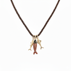 Polyester Cord String Slip-on Pendant Necklace- Fish