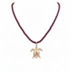 Polyester Cord String Slip-On Pendant Necklace- Tortoise