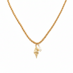 Polyester Cord String Slip-On Pendant Necklace- Conch