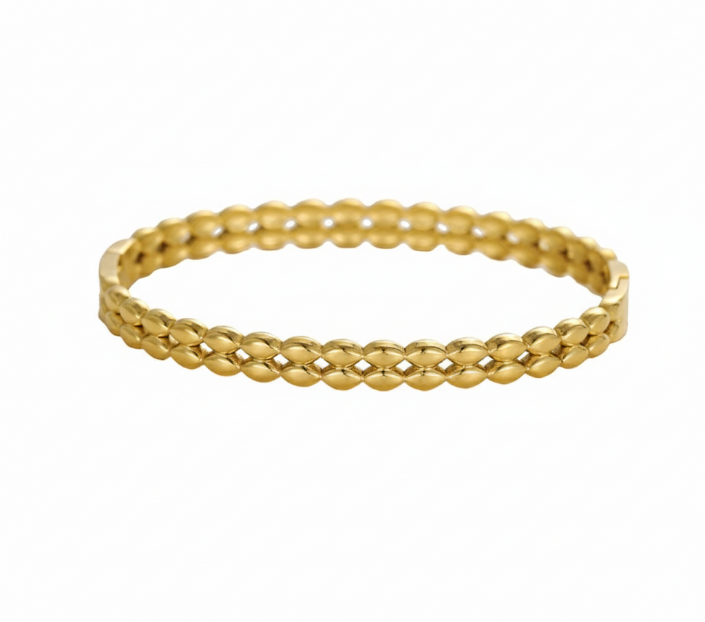 Titanium Steel Flap-Open Gold Bracelet- Pattern 1