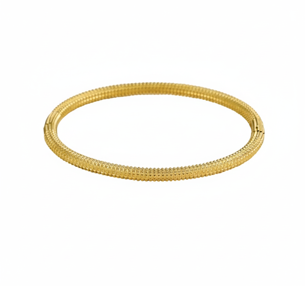 Titanium Steel Flap-Open Gold Bracelet- Pattern 5