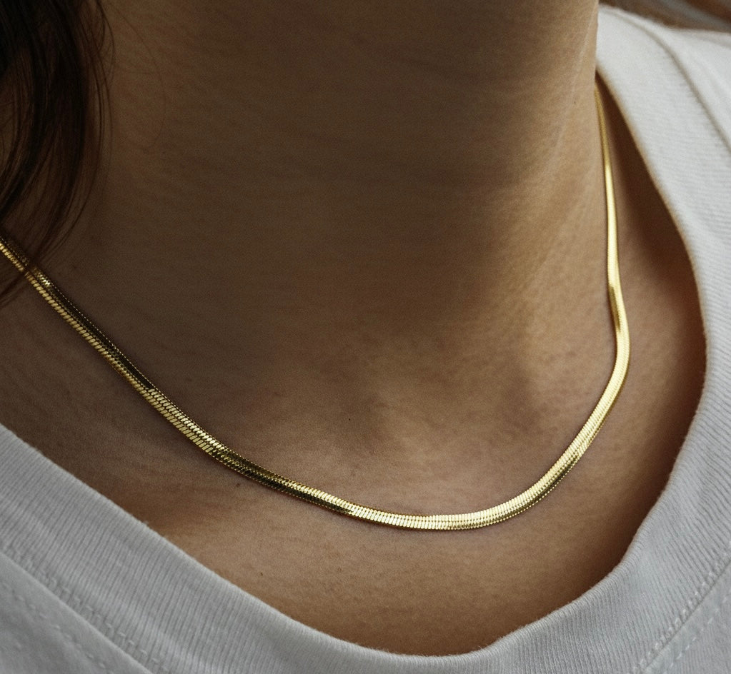 Gold Plated Minimalist Style Necklace