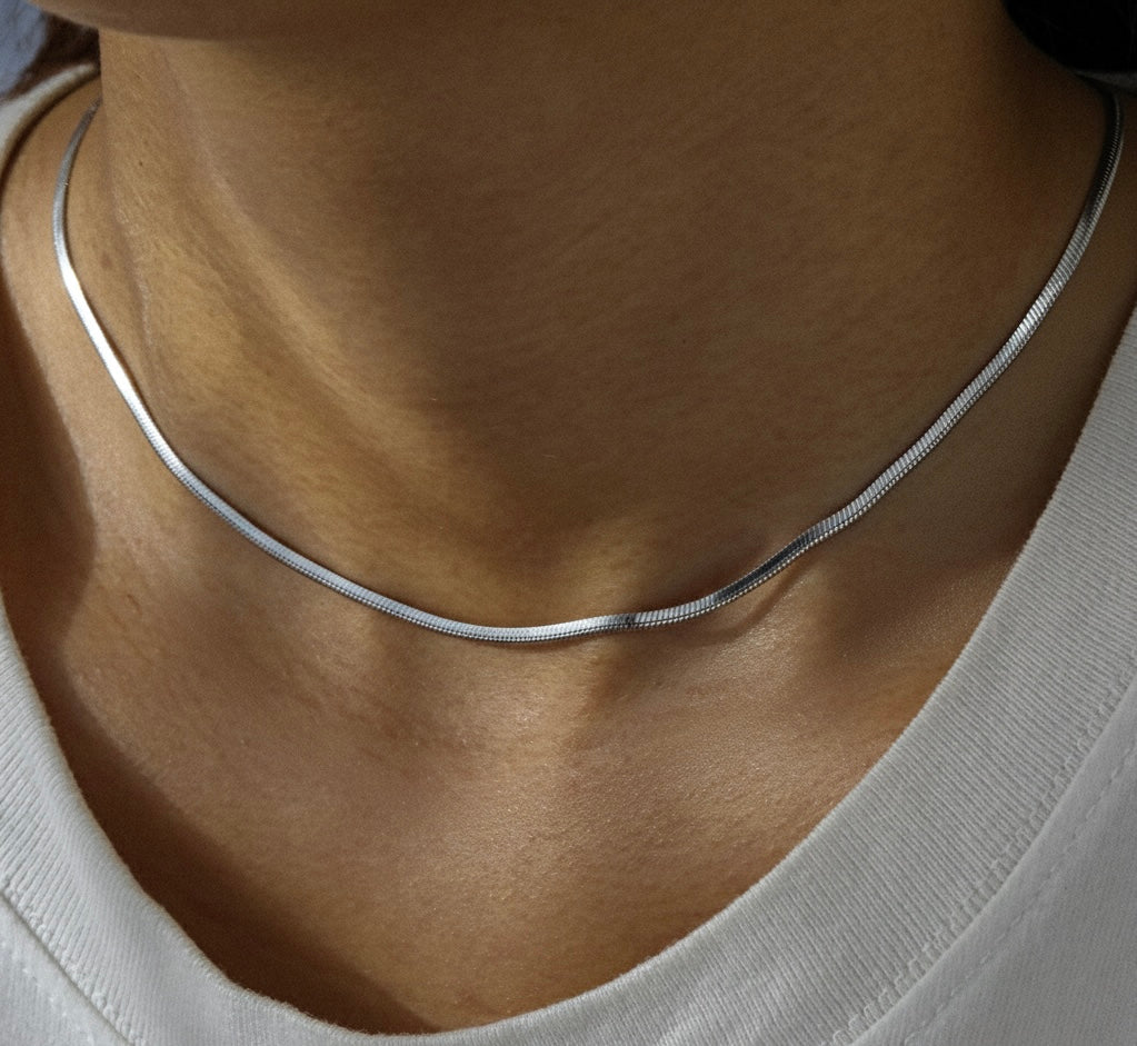 Silver Plated Minimalist Style Necklace
