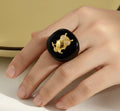 Gold Owl Acrylic Ring