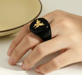 Gold Butterfly Acrylic Ring