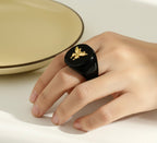 Gold Butterfly Acrylic Ring