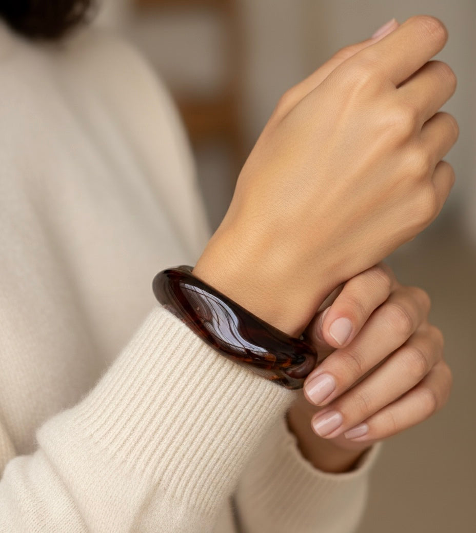 Resin Bangle- Deep Maroon