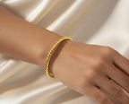 Titanium Steel Flap-Open Gold Bracelet- Pattern 3