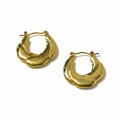 Petal-Shaped Small Gold Hoops