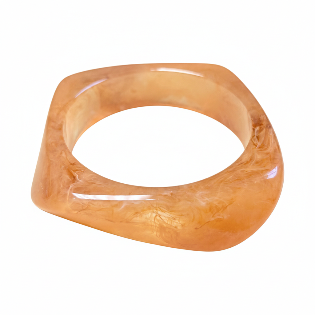 Resin Bangle- Rust Orange