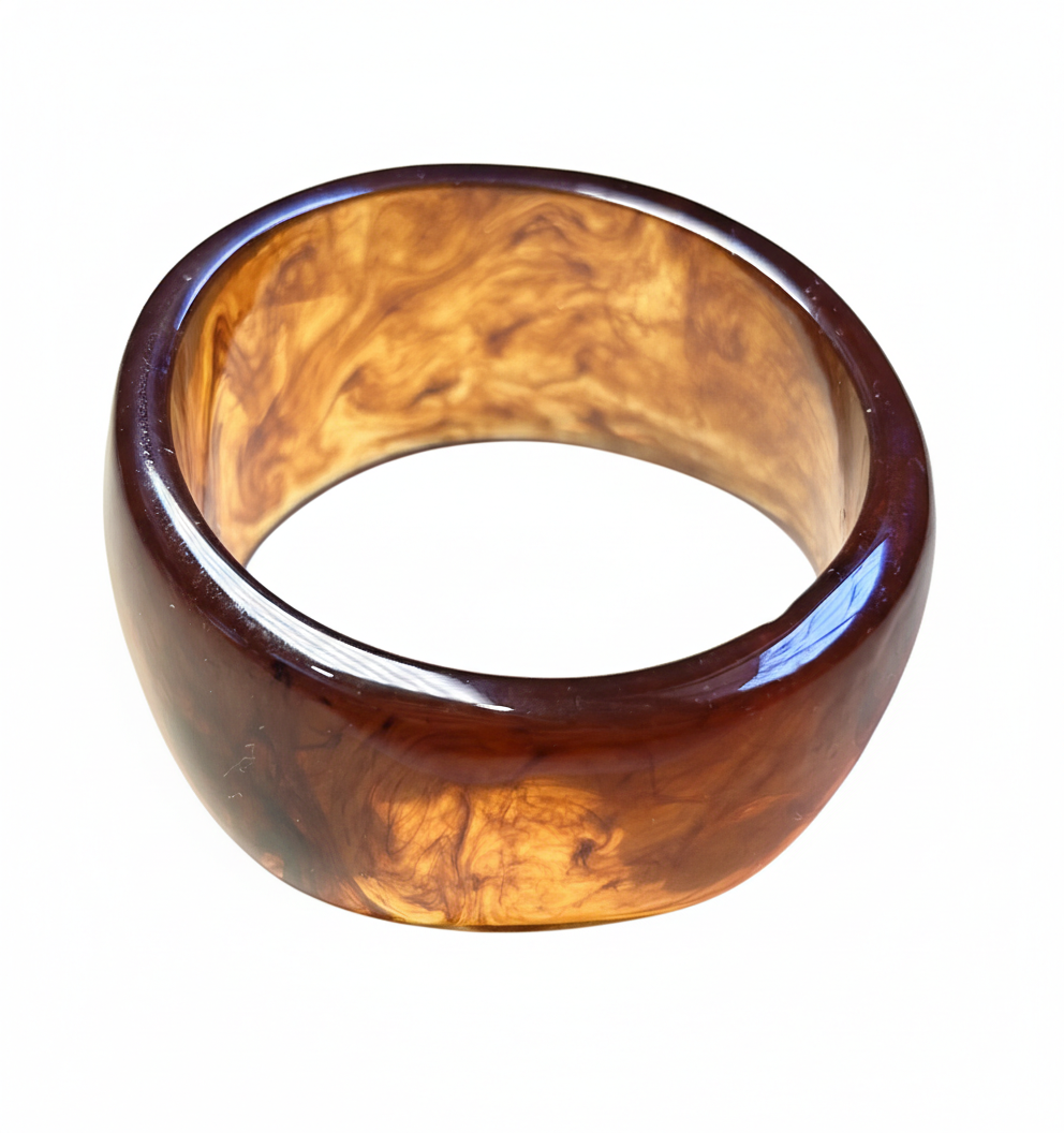 Resin Chunky Bangle- Brown