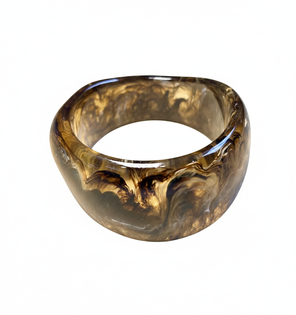 Resin Chunky Bangle- Green