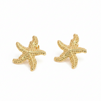 Star-Shaped Small Gold Earrings