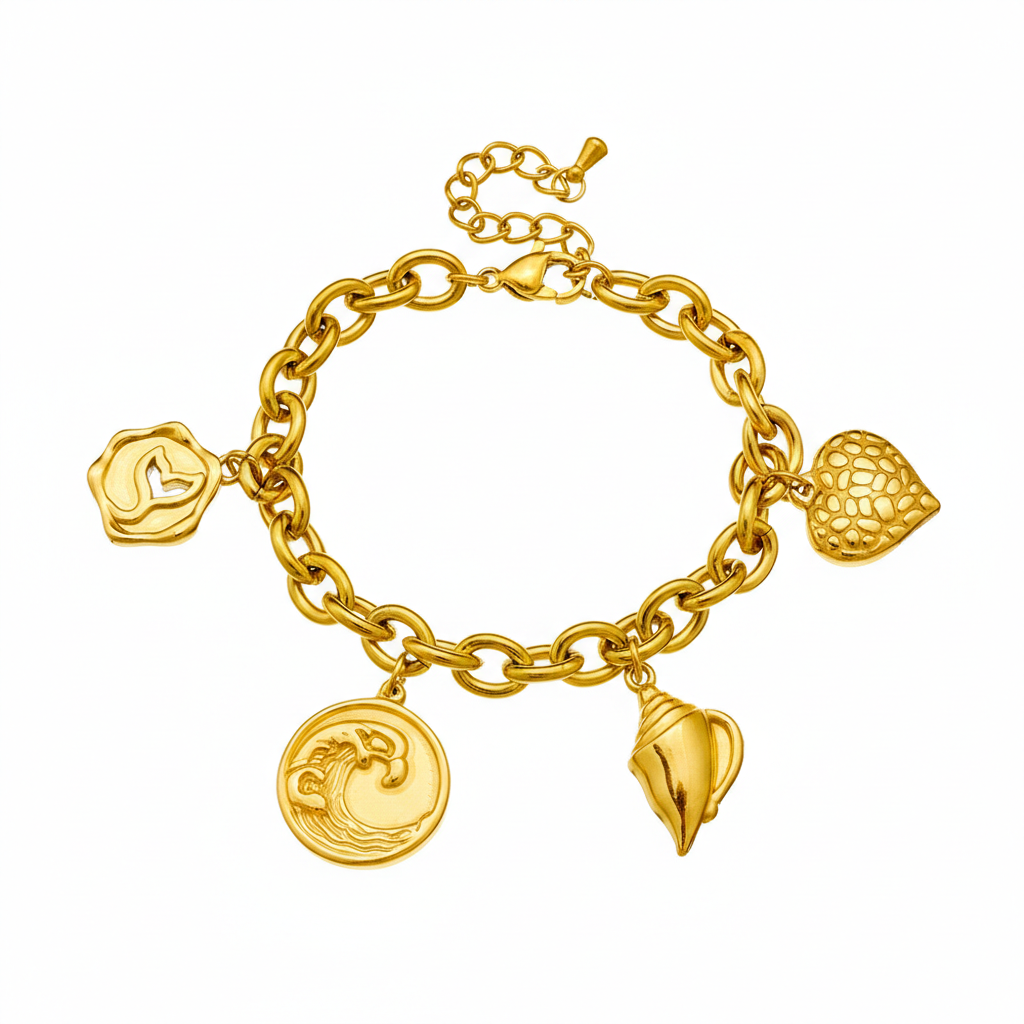 Gold-Plated Charm Bracelet
