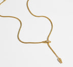 Water Drop Thin Chain Necklace Double Layered