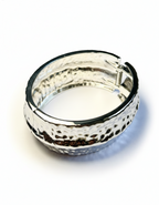 Alloy Bangle- Hammered (Silver)