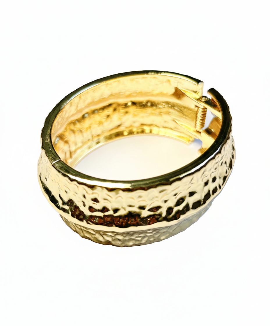 Alloy Bangle- Hammered (Gold)